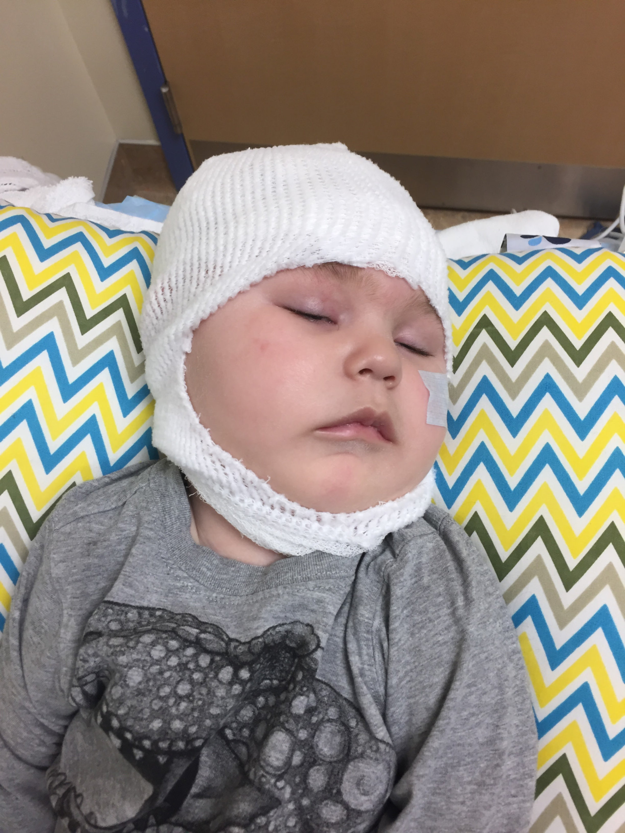 Félip during an EEG for seizure monitoring