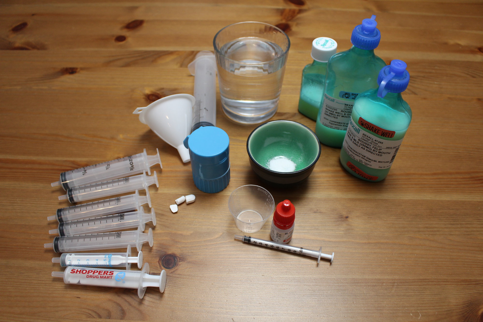 Getting ready to prepare his medications