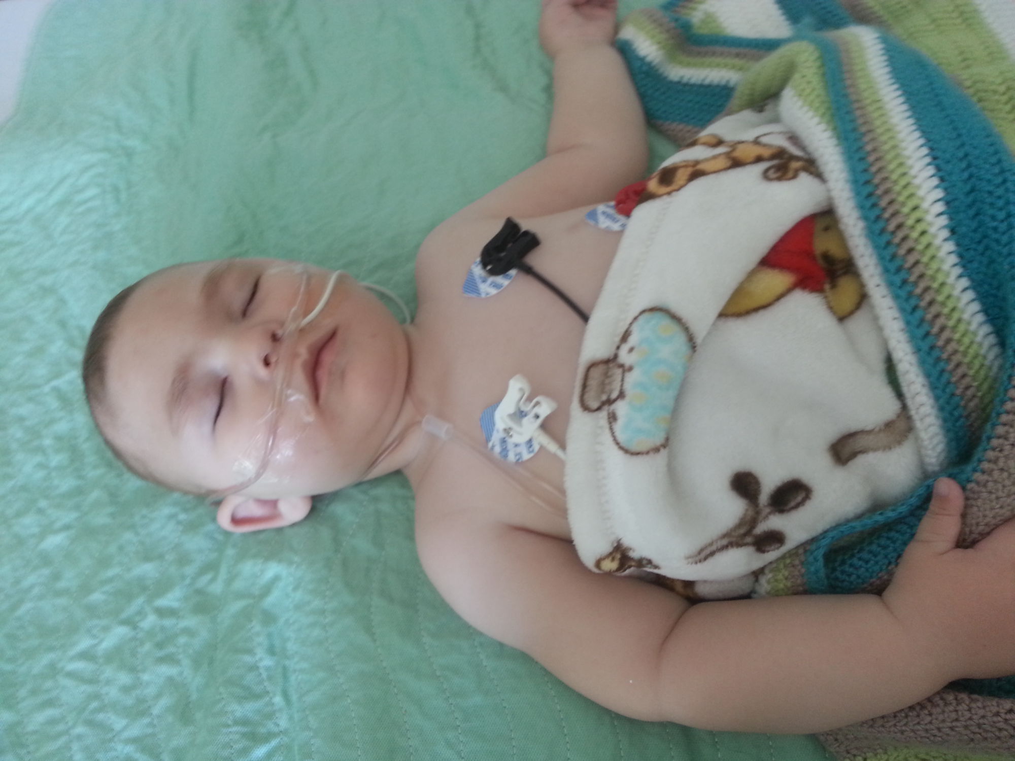 Félip during an admission at the hospital