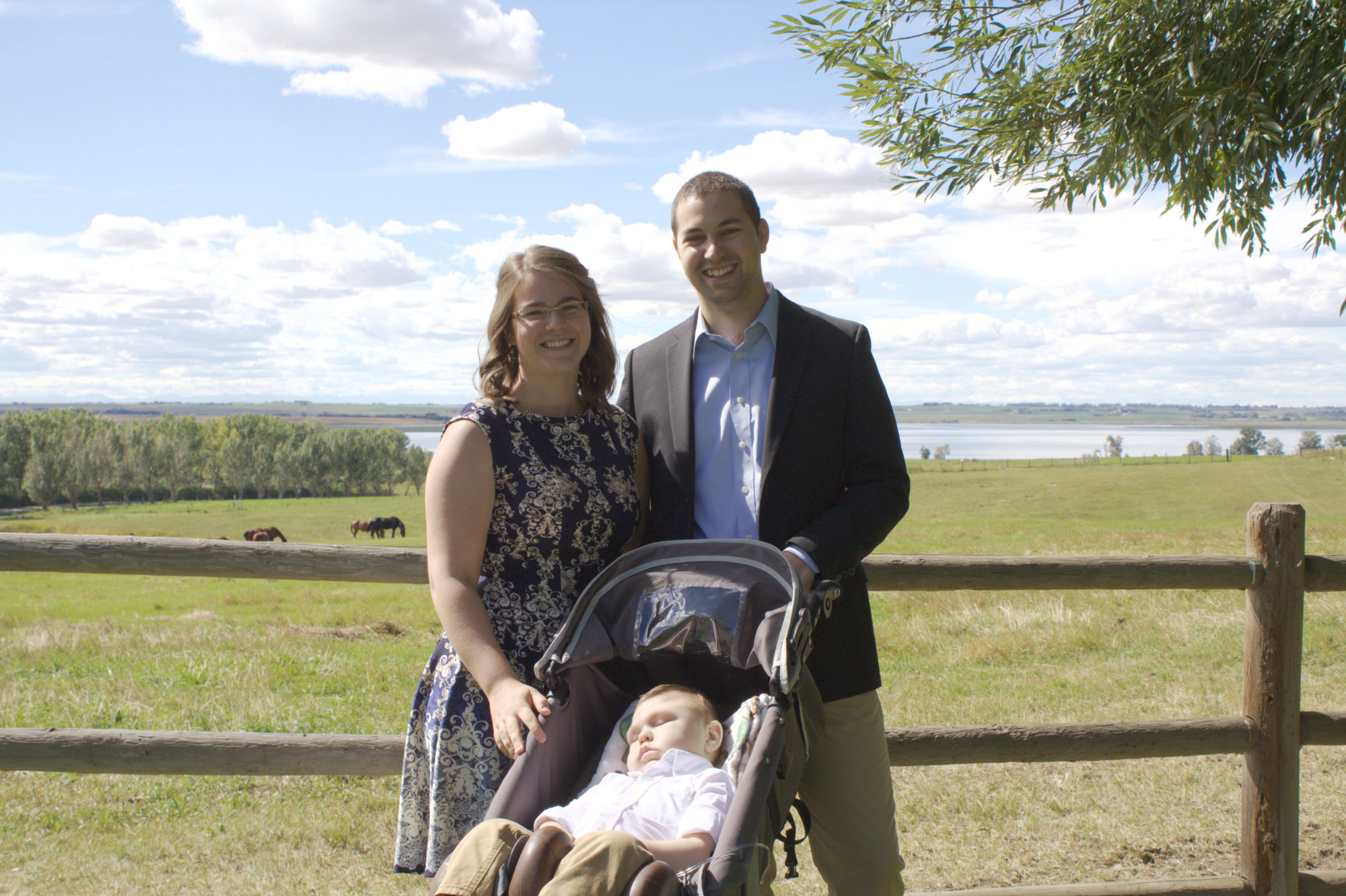 The whole family at the wedding