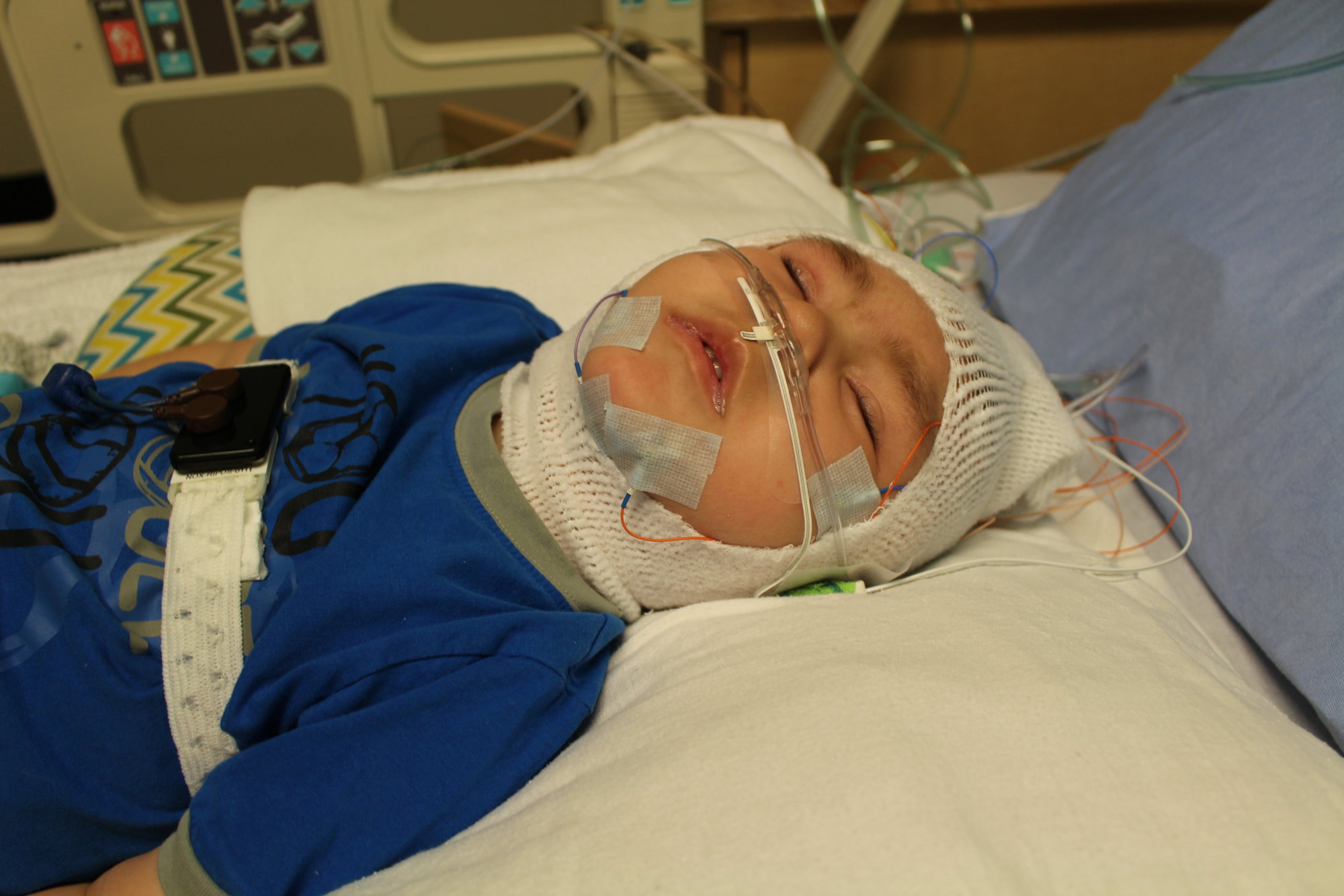 Félip during his sleep study