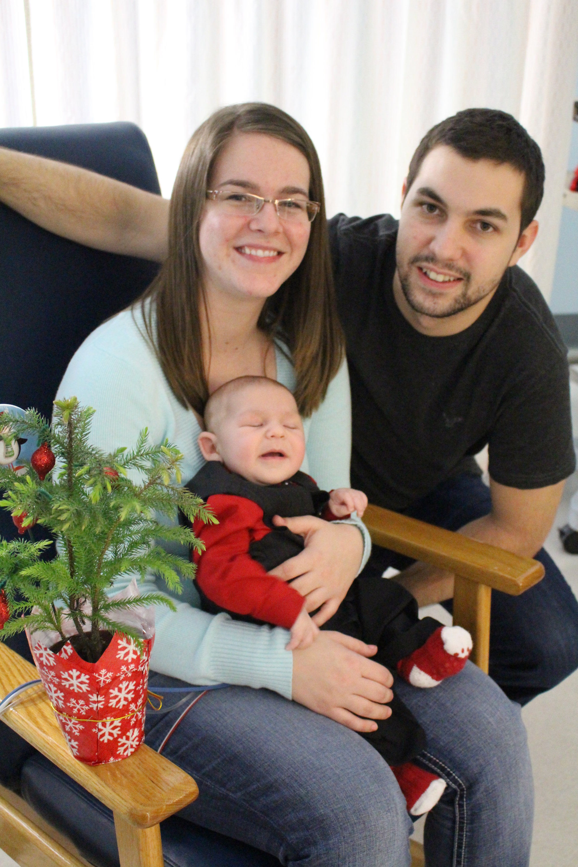 The whole family at Christmas